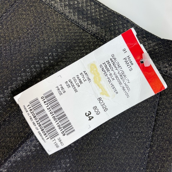 NWT Vintage Escada Gold Shimmer Hose Pants 34 - Picture 4 of 12